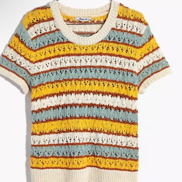 Madewell Tops - Beautiful Madewell sweater top with short sleeve barely worn!